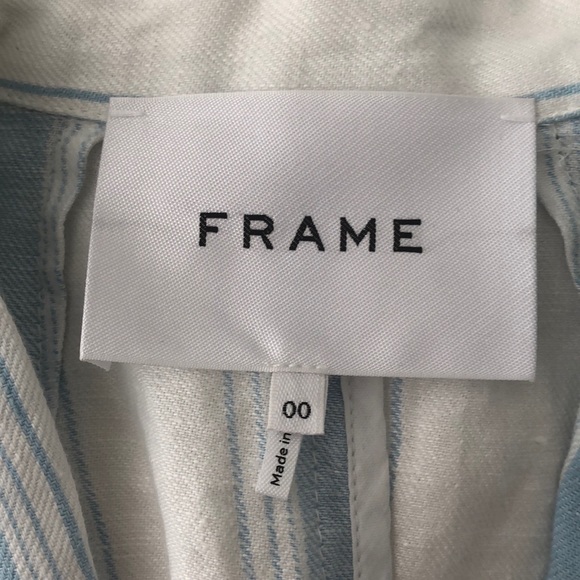 NWT Frame Blue & White Striped Blazer - Picture 5 of 8